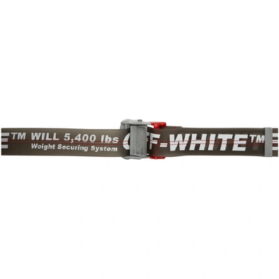 Off-white White And Grey Pvc Industrial Belt In Black