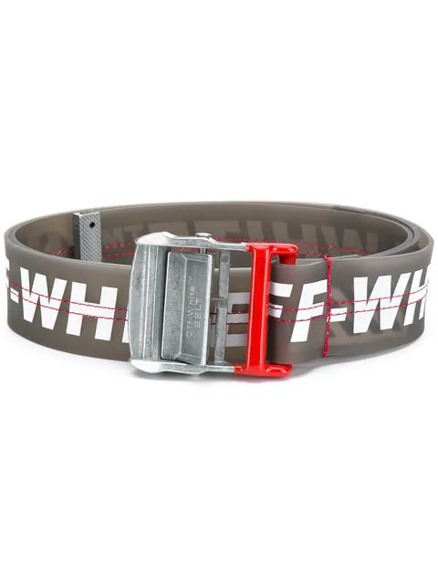 Off-White Grey And Red Industrial Belt In Black | ModeSens