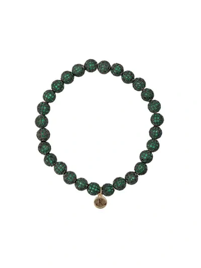 Lord And Lord Designs Charm Crystal Beaded Bracelet - Green