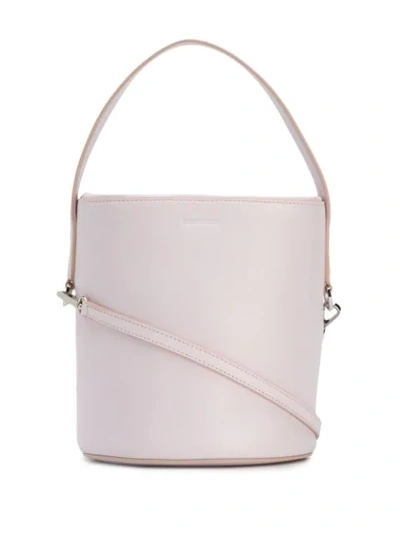 Jil Sander Logo-embossed Bucket Bag In Pink