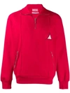 Diesel Red Tag Patch Track Sweatshirt In Red