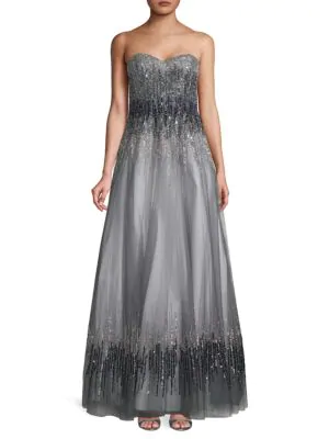 basix strapless ball gown