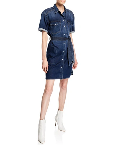 Current Elliott Current/elliott The Flint Denim Shirt Dress In Gullpoint |  ModeSens