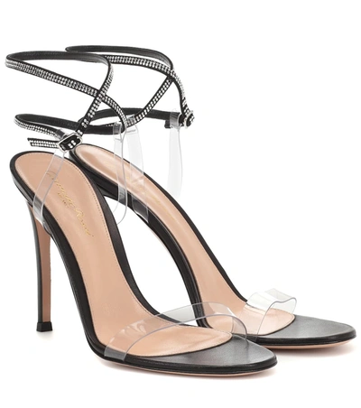 Gianvito Rossi Pvc And Leather Sandals In Black
