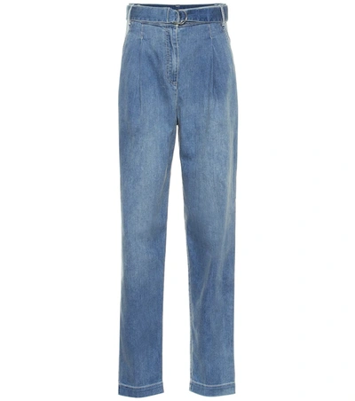Tibi High-rise Wide-leg Jeans In Blue
