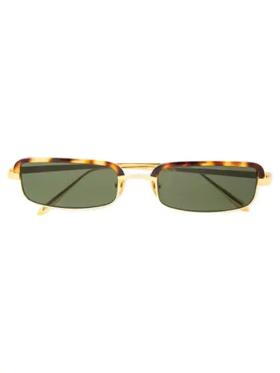 Linda Farrow Gold Tortoise Shell Sunglasses In Multicolor