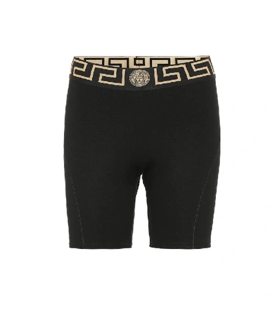 Versace Medusa Head Biker Shorts In Black