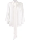 Givenchy Long Sleeve Silk Blouse Off-white