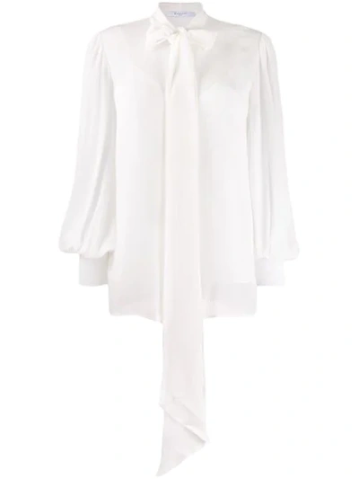 Givenchy Long Sleeve Silk Blouse Off-white