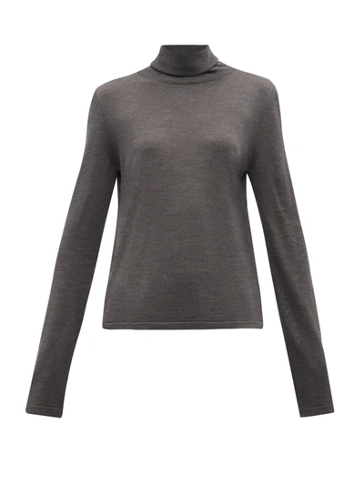 The Row Margita Turtleneck Sweater Grey