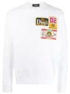 Dsquared2 Logo Patch Sweatshirt In White