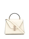 Valextra Iside Leather Tote Bag In White