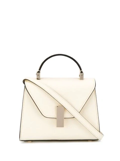 Valextra Iside Leather Tote Bag In White
