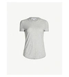 James Perse Marled Semi-sheer Cotton-jersey T-shirt In Heather Grey