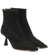 Jimmy Choo Saber 65 Stretch-knit Ankle Boots In Black