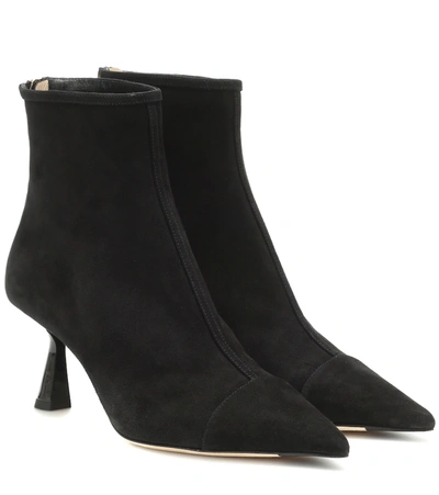 Jimmy Choo Saber 65 Stretch-knit Ankle Boots In Black