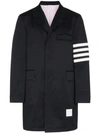 Thom Browne Chesterfield Four-bar Wool-blend Jacket In Blue