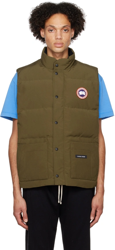 Canada Goose Freestyle Crew Quilted Down Gilet In Green