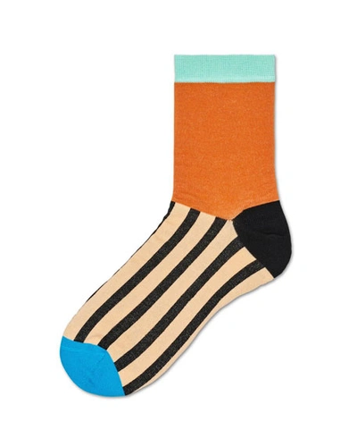 Hysteria By Happy Socks Val Colorblock Striped Ankle Socks In Multi