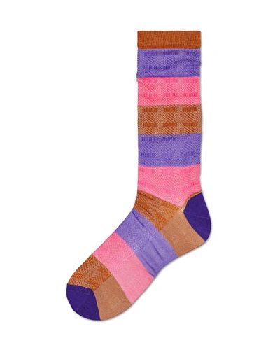 Hysteria By Happy Socks Myggan Striped Mid-high Socks In Multi