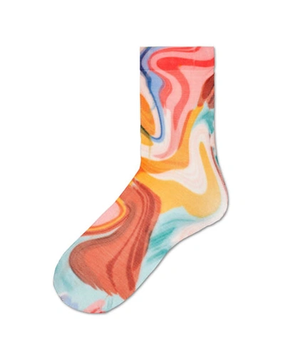 Hysteria By Happy Socks Mia Streaky Graphic Ankle Socks In Multi