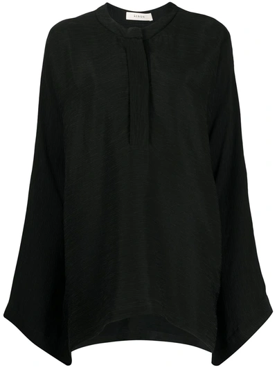 Aeron Caroline Wide Sleeve Black Blouse