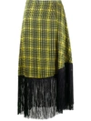 Rokh Tassel-accented Crepe Skirt In Yellow