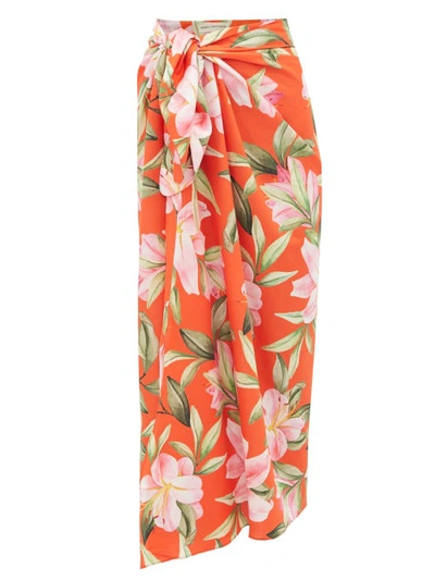 Mara Hoffman Net Sustain Izzi Floral-print Organic Cotton-voile Midi Skirt
