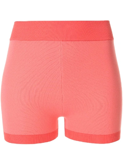 Nagnata + Net Sustain Yoni Technical Organic Cotton-blend Shorts In Rosa