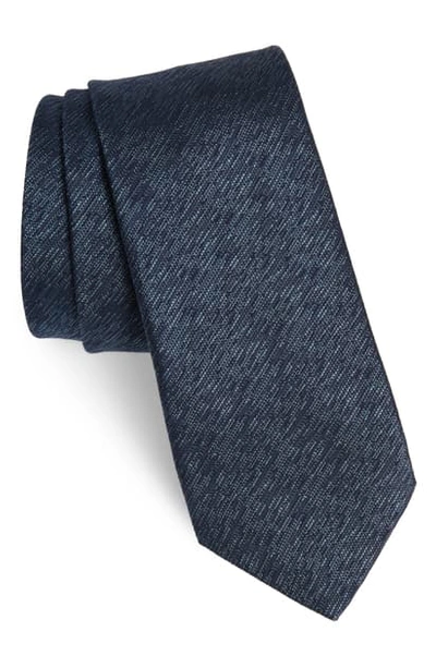 John Varvatos Brushstroke Solid Classic Silk Tie In Summer Sky