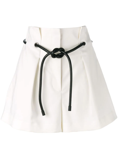 3.1 Phillip Lim White Tailored Pleated Shorts In Antique White
