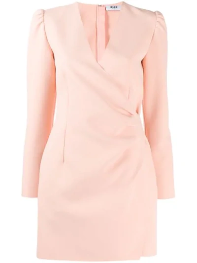 Msgm Drapierter Blazer In Pink