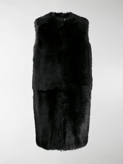 Givenchy Long Gilet In Black