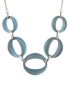 Alexis Bittar Essentials Large Lucite Link Necklace In Black Beetle