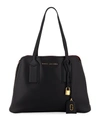 Marc Jacobs The Editor Large Pebbled Leather Tote Bag In Black