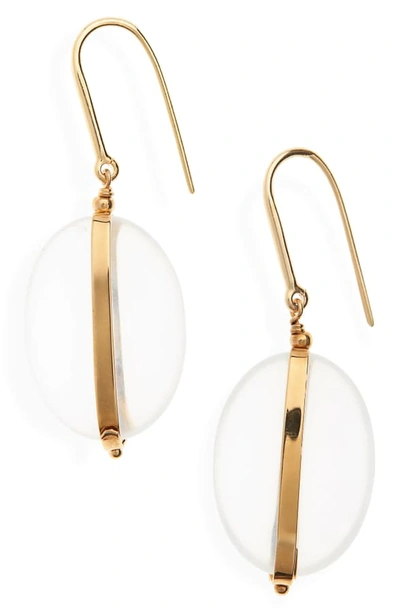 Isabel Marant Stone Drop Earrings In Transparent
