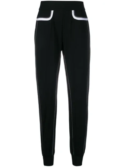 No Ka'oi Stitching Detail Sport Track Trousers In Black