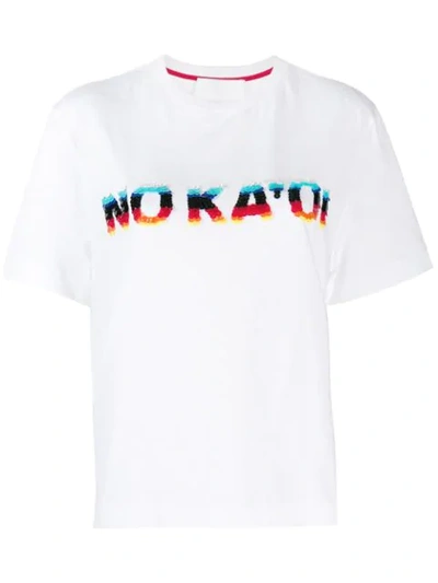 No Ka'oi Sequin Logo T-shirt In White