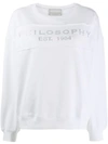 Philosophy Di Lorenzo Serafini Embellished Logo Sweatshirt In White