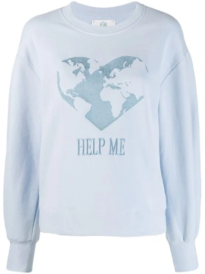 Alberta Ferretti Help Me Sweatshirt In Blue