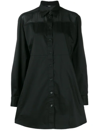 Diesel Shirt Mini Dress In Black