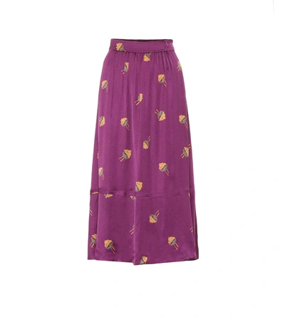 A.p.c. Jellyfish Midi Skirt In Purple