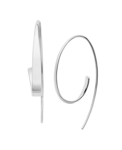 Skagen Women's Kariana Stainless Steel Curl Earrings In Silver