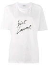Saint Laurent Logo T-shirt In White