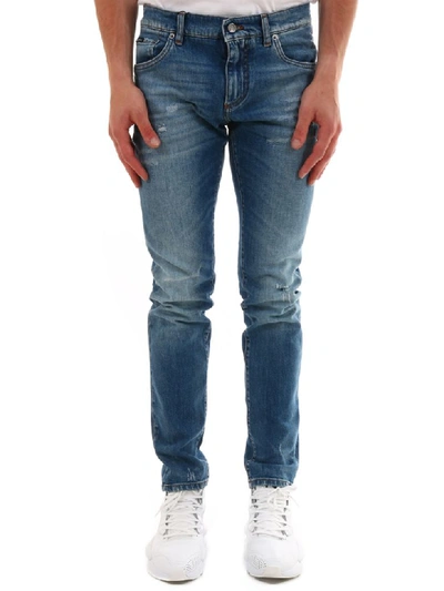 Dolce & Gabbana Skinny Jeans In Light Blue