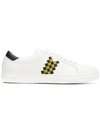 Bottega Veneta Intrecciato Checkered Sneakers In White