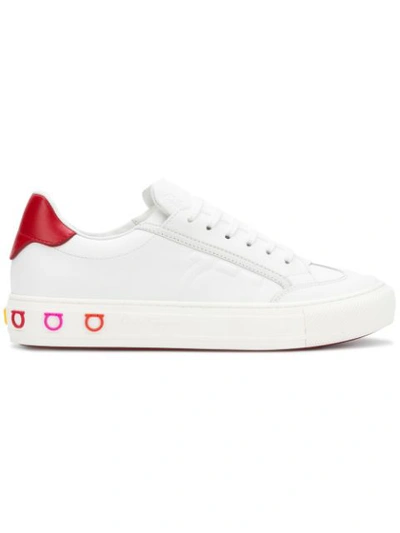 Ferragamo Salvatore  Borg Sneakers - White