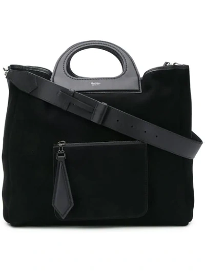 Max Mara Reversible Shopper Bag In Black