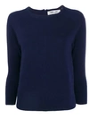 Diane Von Furstenberg Contrasting Zip Sweater In Blue