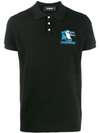 Dsquared2 Embroidered Polo Shirt In Black